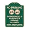 Signmission No Parking No Motorcycle No Scooter Parking Allowed Tow Away Zone Alum Sign, 24" x 18", G-1824-23704 A-DES-G-1824-23704 - alternate 1